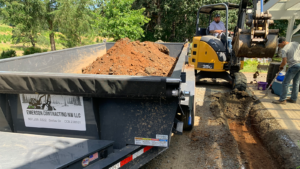 Excavating French Drain