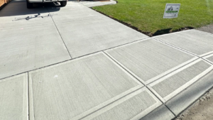 Broomed Concrete Driveway and Sidewalk Emerson Contracting NW